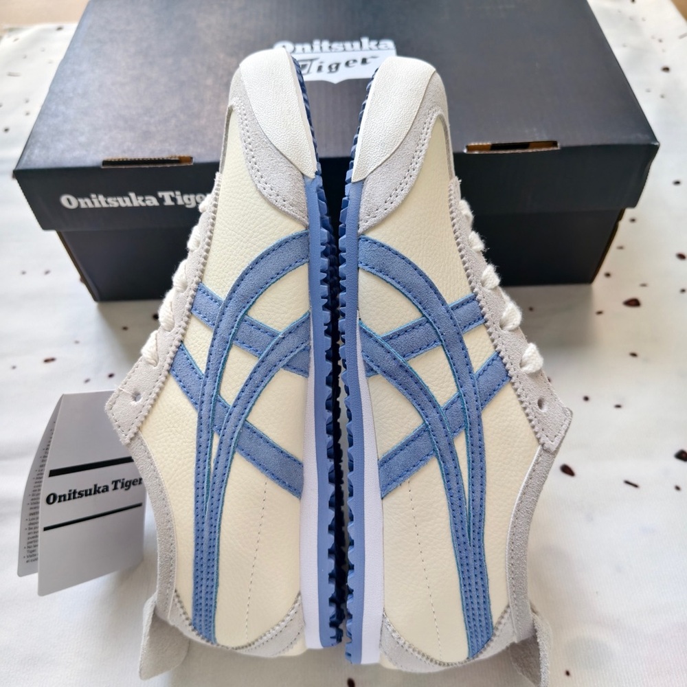 Onitsuka Tiger by Asics Men's Cream & Blue Low-Profile Sneaker - Picture 4 of 9